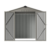 4x6FT Lockable Metal Garden Storage Shed with Lockable Door