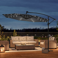 3M Garden Octagon Cantilever Parasol Umbrella with LED