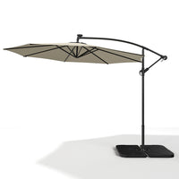 3M Garden Octagon Cantilever Parasol Umbrella with LED