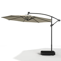 3M Garden Octagon Cantilever Parasol Umbrella with LED