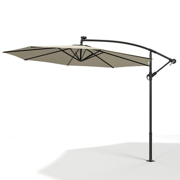 3M Garden Octagon Cantilever Parasol Umbrella with LED