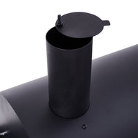 Smoke Stack Chimney Detail on Carbon Steel BBQ Grill – Enhanced Smoke Control for Authentic Flavour
