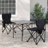 Portable Foldable Camping Table and Chair Set - Lightweight outdoor furniture for camping, picnic, and travel