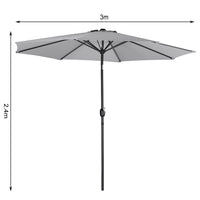 3M Garden Sunshade Tilt Parasol Umbrella with Crank