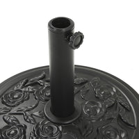 Heavy-Duty Outdoor Parasol Stand with Elegant Rose Design