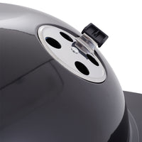 Close-up of Smoke Stack Vent for Airflow Regulation on Outdoor Charcoal BBQ Grill