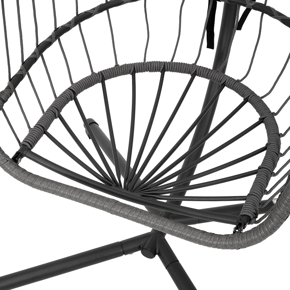 Garden Swing Chair with Stand and Cushion