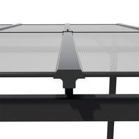 Top-Down Side Angle View of 12x10ft Grey Retractable Wall-Mounted Awning