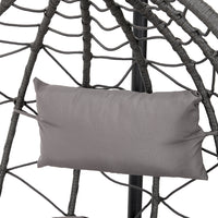 Grey Garden Swing Chair with Stand and Cushion