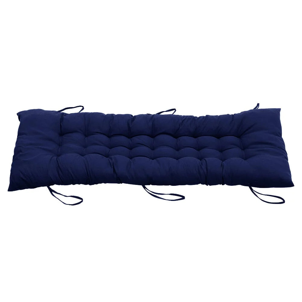 Dark Blue Comfy Lounge Cushion Extra Thick Padding on white background - Soft, durable, and weather-resistant cushion for lounges and chairs