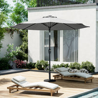 3M Garden Parasol Umbrella with Solar Strip LED Lights