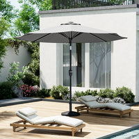 3M Garden Parasol Umbrella with Solar Strip LED Lights