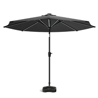 3M Garden Parasol Umbrella with Solar Strip LED Lights