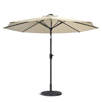 3M Garden Parasol Umbrella with Solar Strip LED Lights