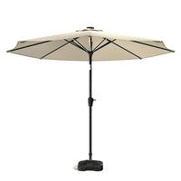 3M Garden Parasol Umbrella with Solar Strip LED Lights