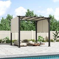9.8 ft Retractable Pergola on Backyard Patio – Perfect for Outdoor Relaxation
