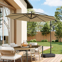 3M Garden Octagon Cantilever Parasol Umbrella with Base