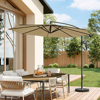 3M Garden Octagon Cantilever Parasol Umbrella with Base