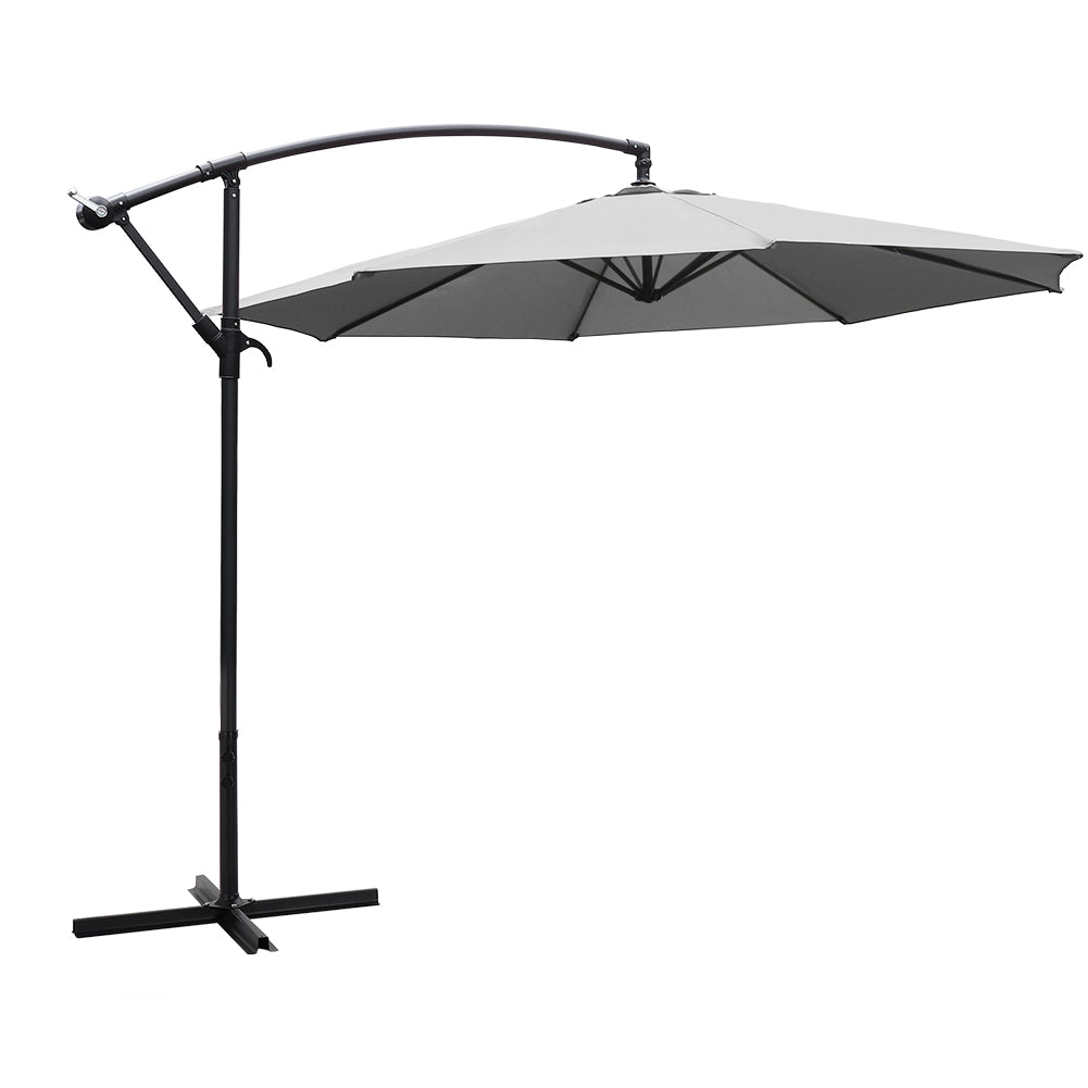3M Garden Octagon Cantilever Parasol Umbrella with Base