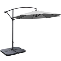3M Garden Octagon Cantilever Parasol Umbrella with Base