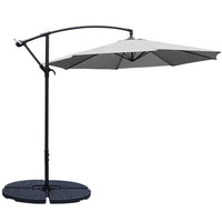 3M Garden Octagon Cantilever Parasol Umbrella with Base