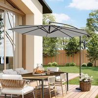 3M Garden Octagon Cantilever Parasol Umbrella with Base