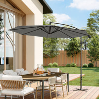 3M Garden Octagon Cantilever Parasol Umbrella with Base