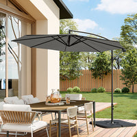 3M Garden Octagon Cantilever Parasol Umbrella with Base