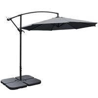 3M Garden Octagon Cantilever Parasol Umbrella with Base