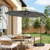3M Garden Octagon Cantilever Parasol Umbrella with Base