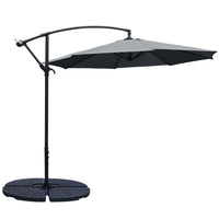 3M Garden Octagon Cantilever Parasol Umbrella with Base