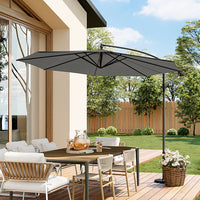 3M Garden Octagon Cantilever Parasol Umbrella with Base