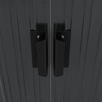 Close-Up of Lockable Door Handle – Secure Entry for 8x4ft Garden Metal Log Storage Shed