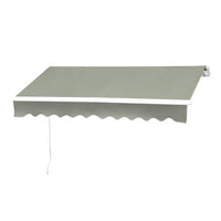 400cm Manual Crank Retractable Awning – Aluminum Frame with Water-Resistant Fabric