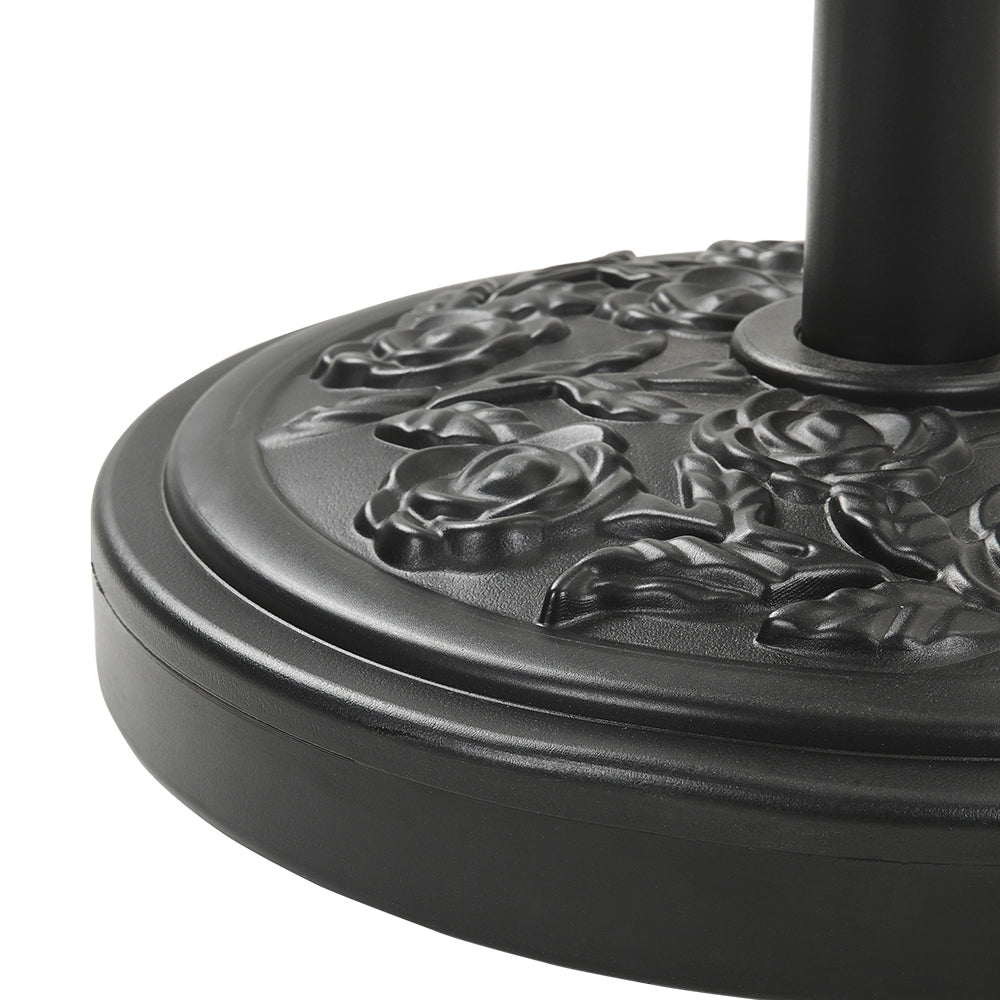 Heavy-Duty Outdoor Parasol Stand with Elegant Rose Design