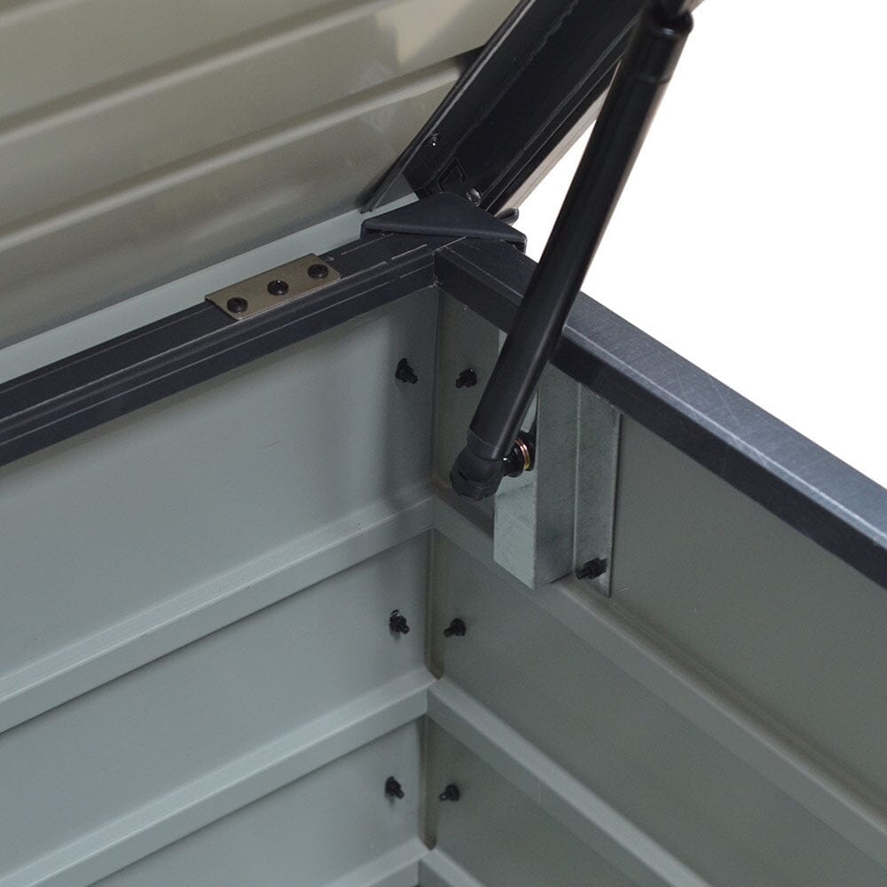 600L Metal Storage Box Lid Hinges and Support Mechanism – Weatherproof Outdoor Use