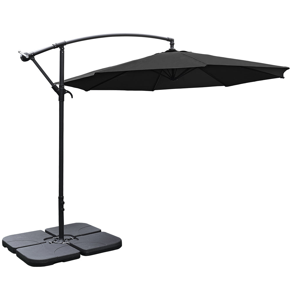 3M Garden Octagon Cantilever Parasol Umbrella with Base