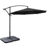3M Garden Octagon Cantilever Parasol Umbrella with Base