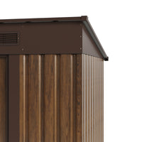 6x4FT Metal Garden Storage Shed with Lockable Sliding Doors
