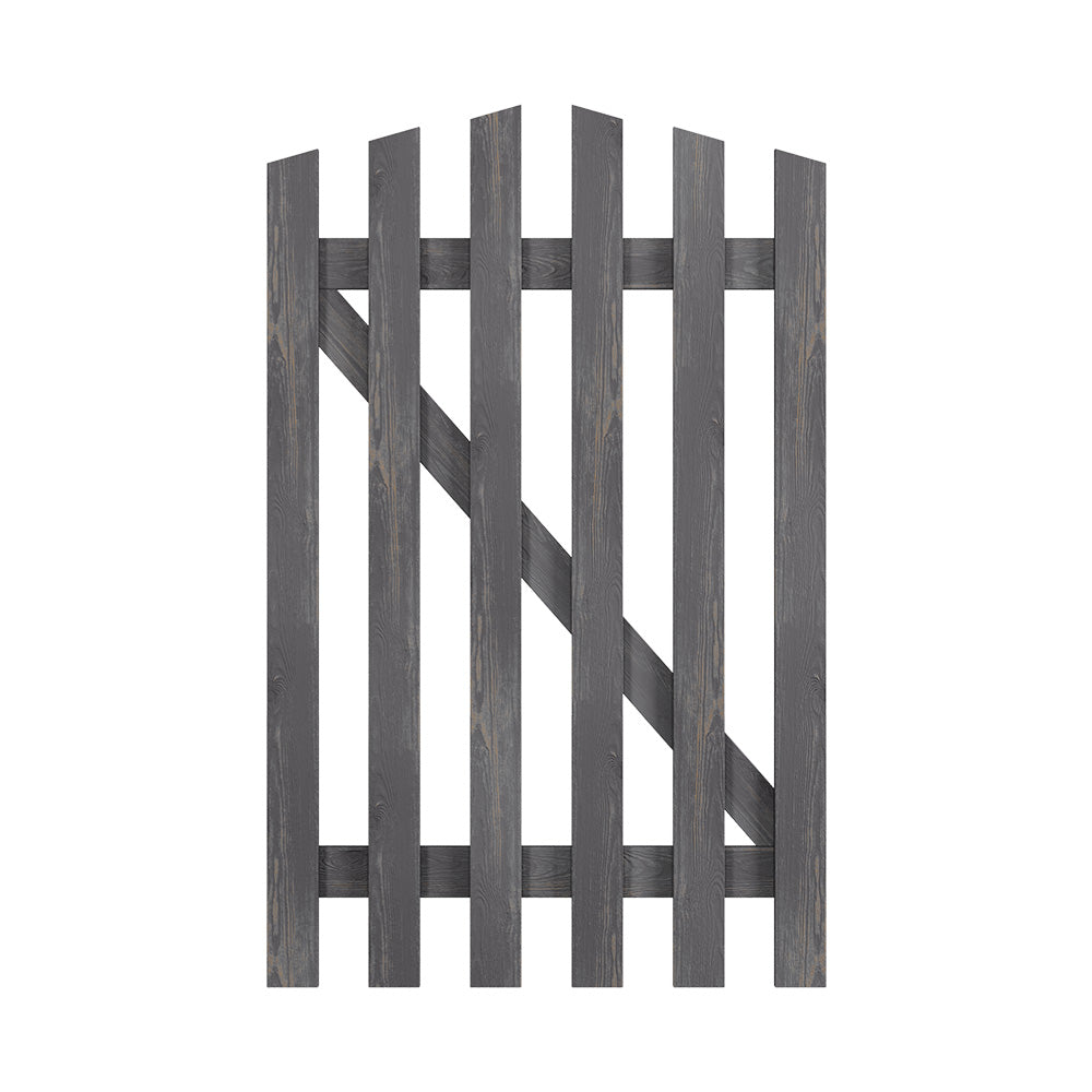 Spruce Wood Garden Gate Arched Top with T Hinges & Door Bolt