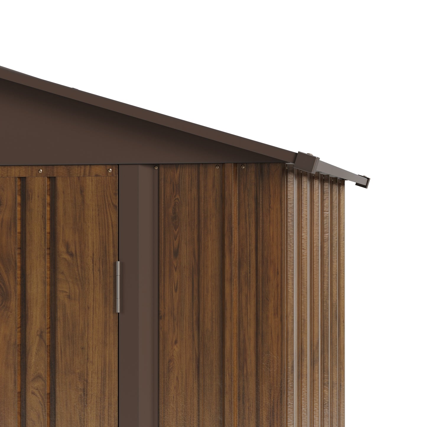 4x6FT Lockable Metal Garden Storage Shed with Lockable Door