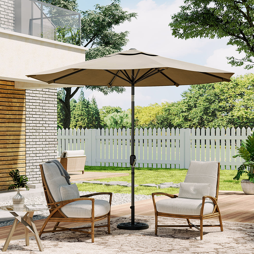 3M Garden Sunshade Tilt Parasol Umbrella with Crank