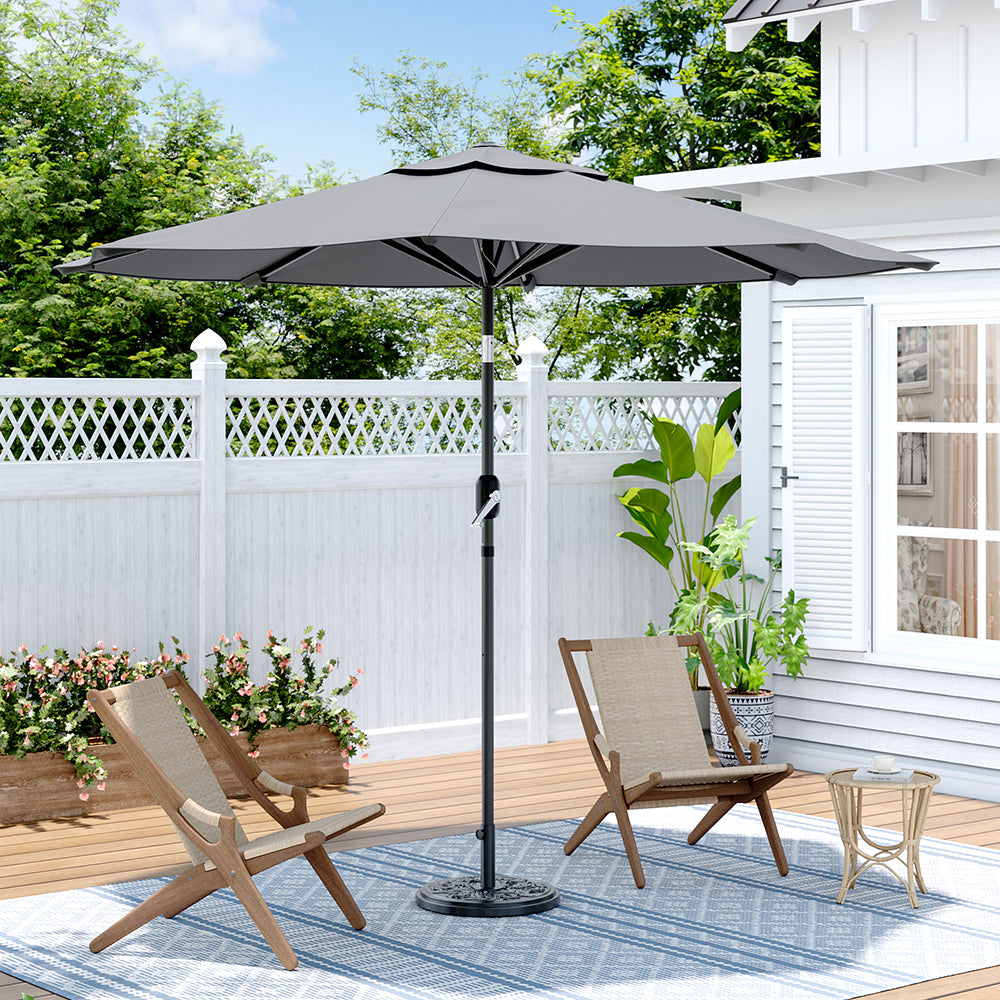 3M Garden Sunshade Tilt Parasol Umbrella with Crank