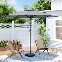 3M Garden Sunshade Tilt Parasol Umbrella with Crank