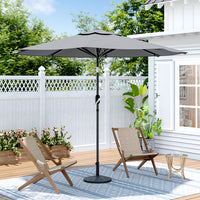 3M Garden Sunshade Tilt Parasol Umbrella with Crank