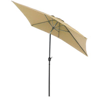 Khaki Garden Tilt Market Rectangular Parasol Umbrella