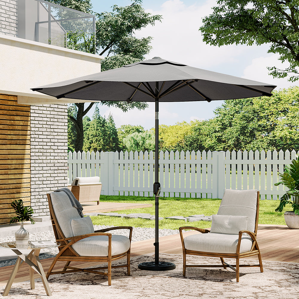 3M Garden Sunshade Tilt Parasol Umbrella with Crank