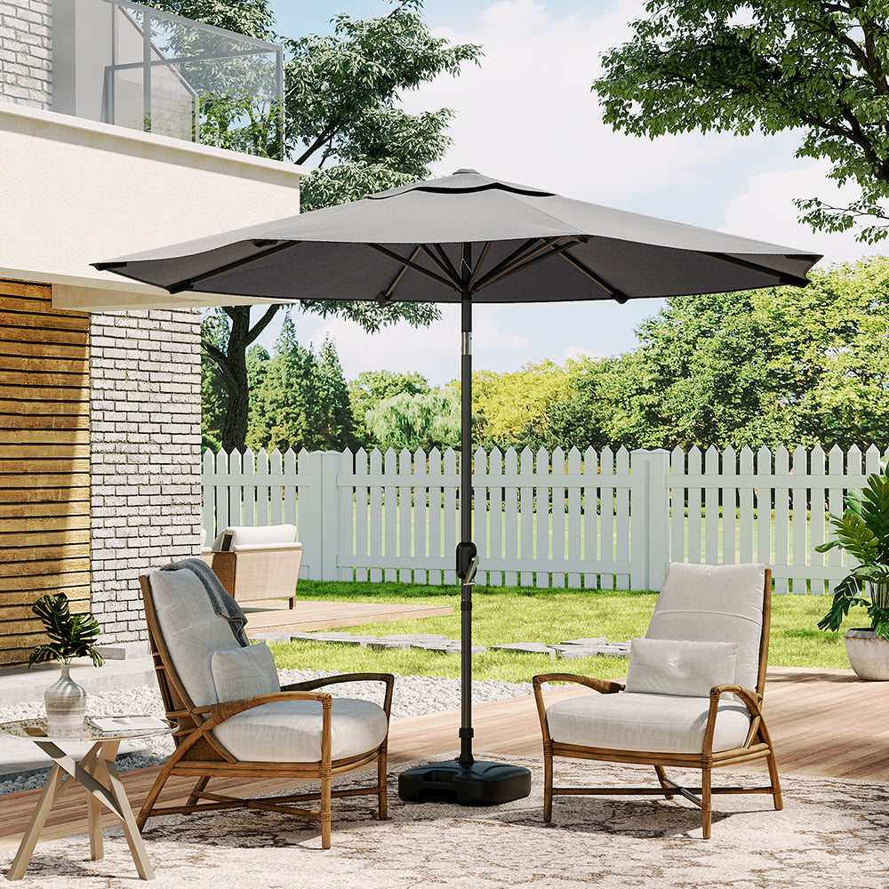 3M Garden Sunshade Tilt Parasol Umbrella with Crank