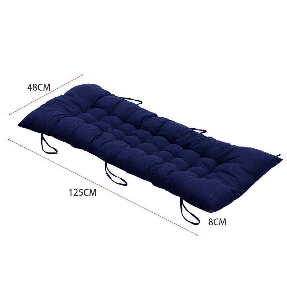 Dimensions of Comfy Lounge Cushion Extra Thick Padding in Dark Blue - Perfectly sized for outdoor lounges and patio chairs