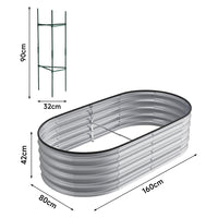 Dimensions of galvanized silver garden raised bed – full size specifications for outdoor planting